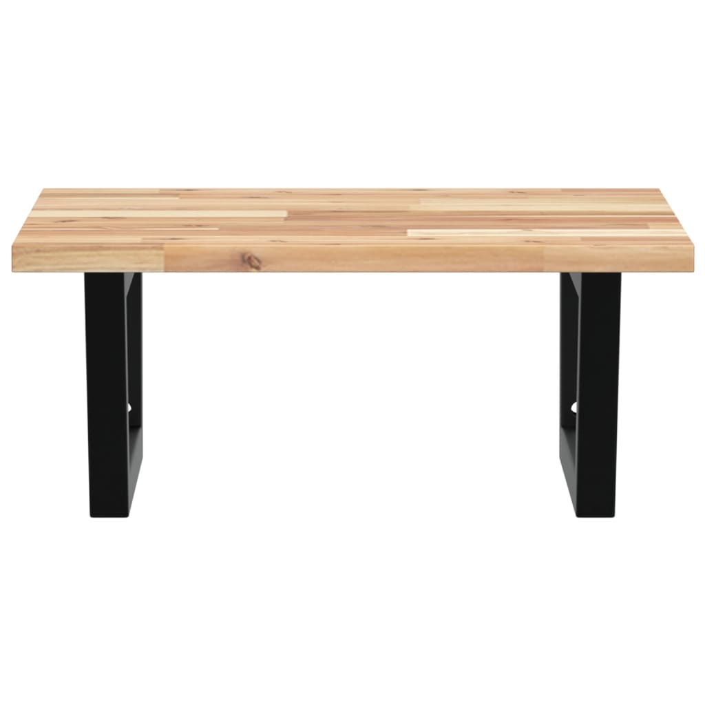 Basin Shelf Wall Mounted Steel And Solid Wood Acacia