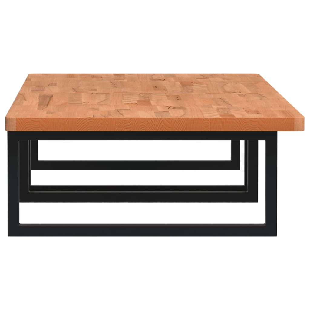 Basin Shelf Wall Mounted Steel And Solid Wood Beech