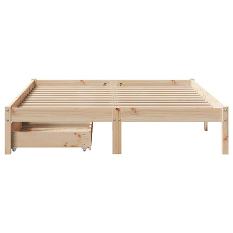 Bed Frame Without Mattress Small Double Solid Wood Pine