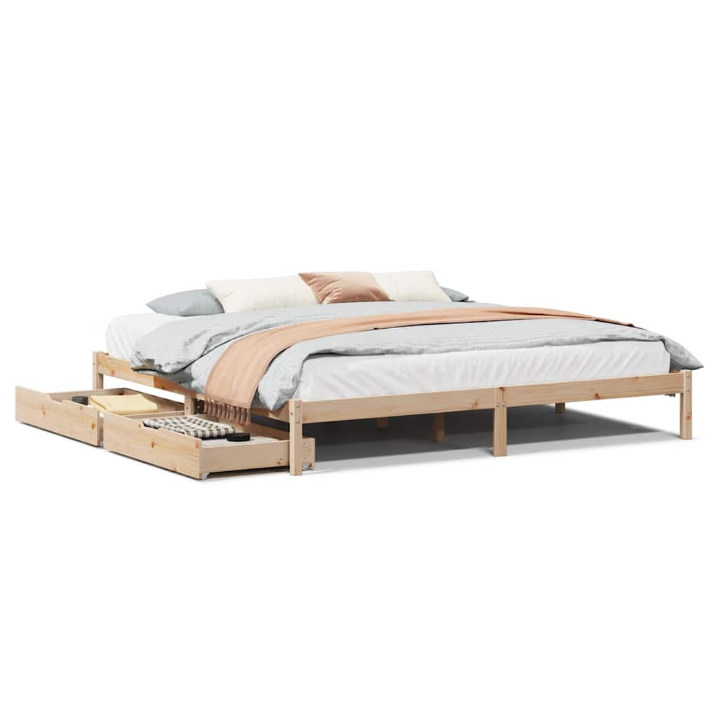 Bed Frame Without Mattress Small Double Solid Wood Pine