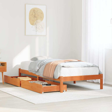 Bed Frame Without Mattress Small Double Solid Wood Pine