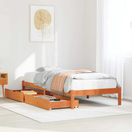 Bed Frame Without Mattress Small Double Solid Wood Pine
