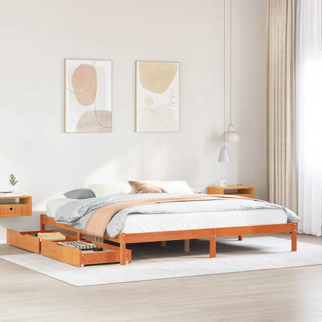 Bed Frame Without Mattress Small Double Solid Wood Pine