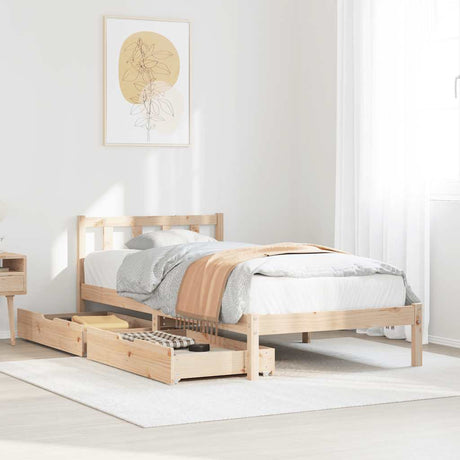 Bed Frame Without Mattress Solid Wood Pine