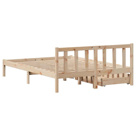 Bed Frame Without Mattress Solid Wood Pine