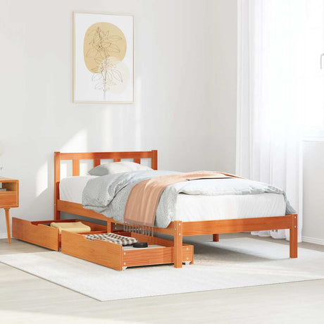 Bed Frame Without Mattress Solid Wood Pine