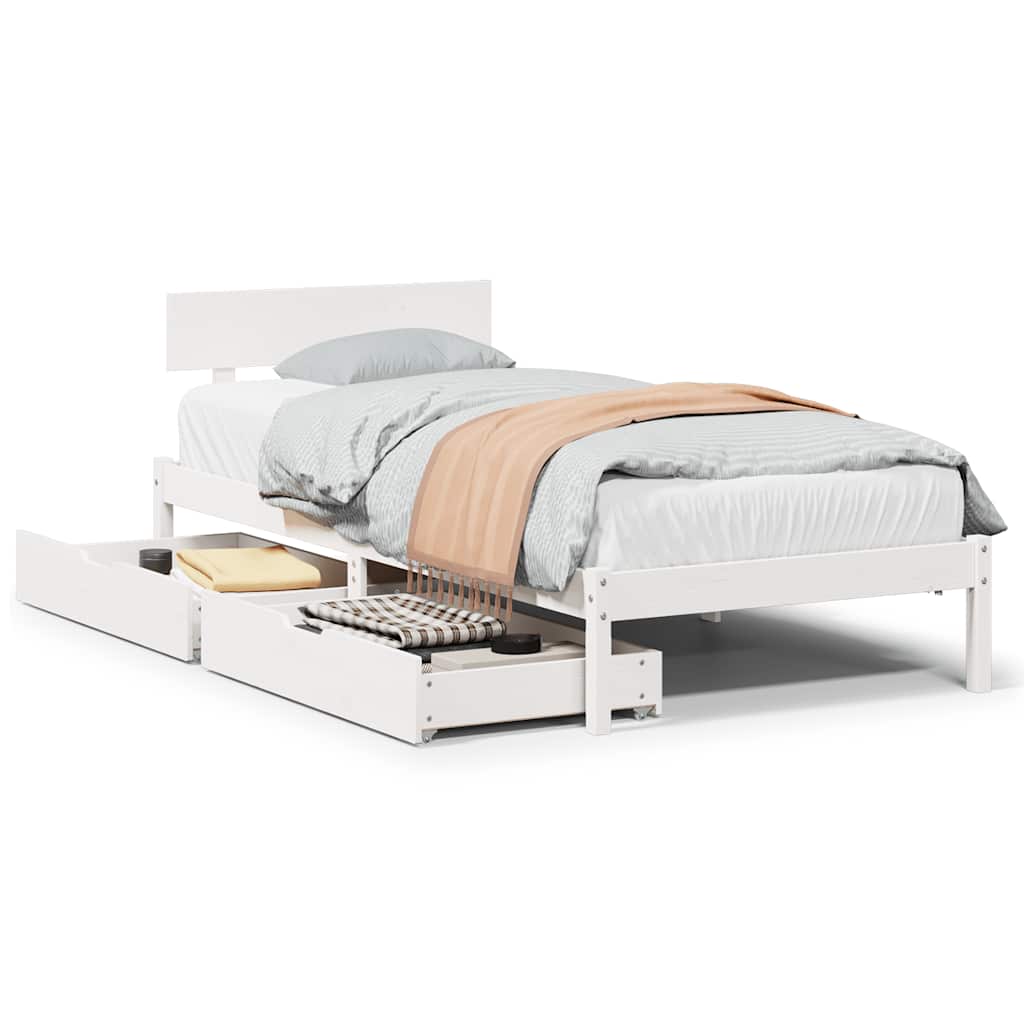 Bed Frame Without Mattress Single Solid Wood Pine