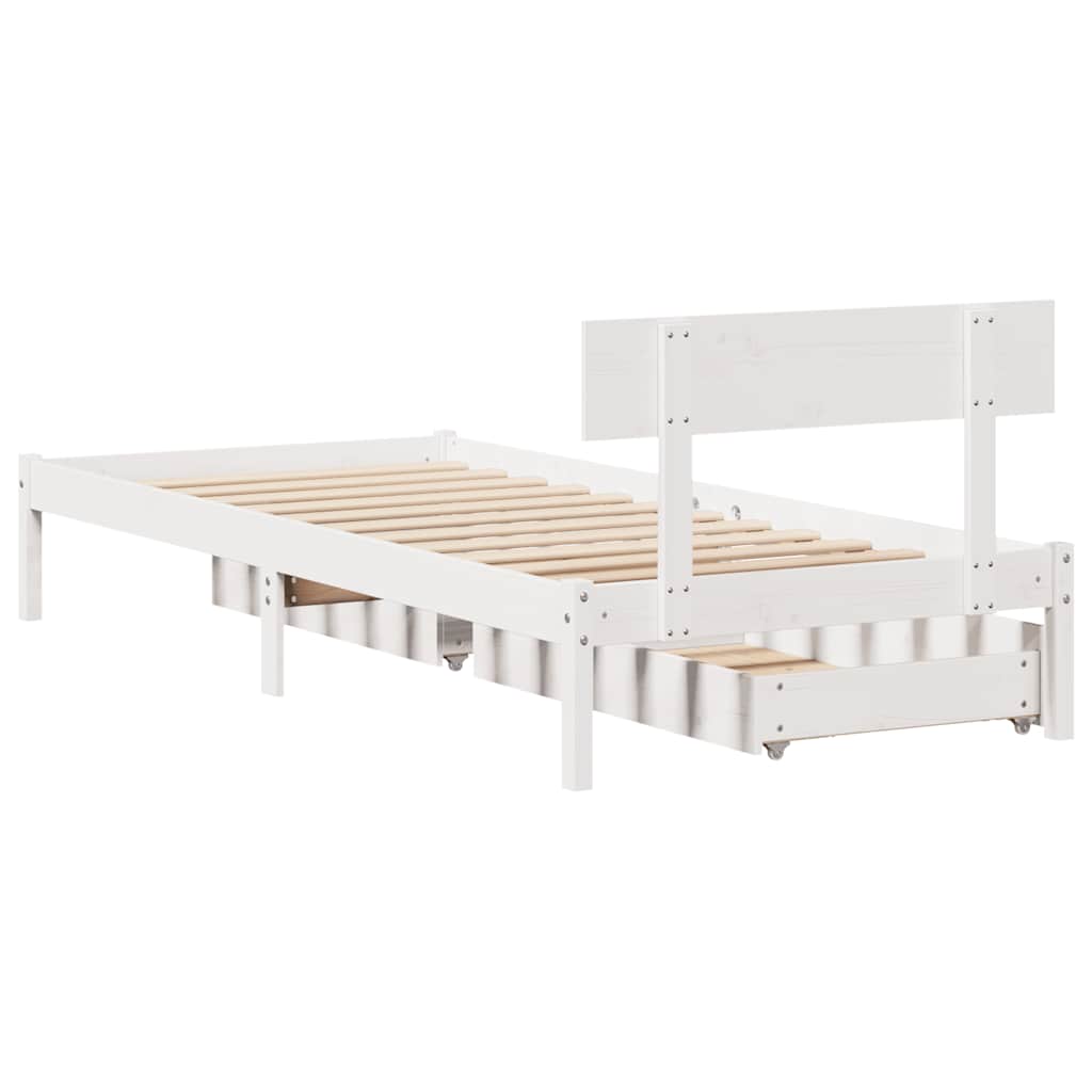 Bed Frame Without Mattress Single Solid Wood Pine
