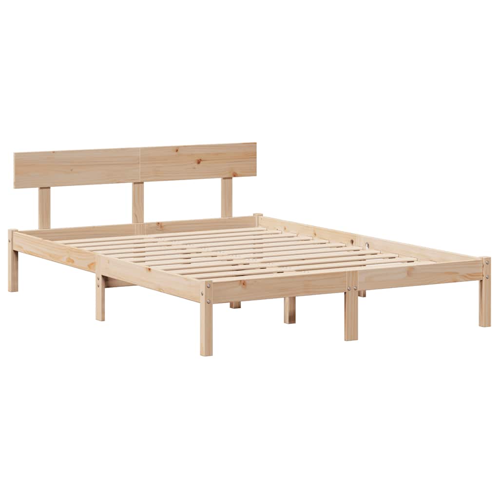 Bed Frame Without Mattress Small Double Solid Wood Pine