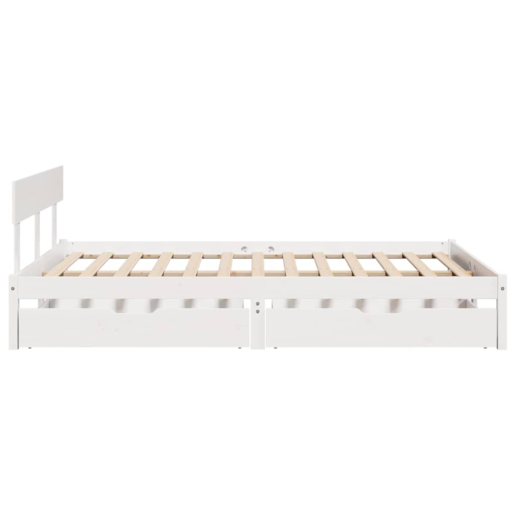Bed Frame Without Mattress Double Solid Wood Pine