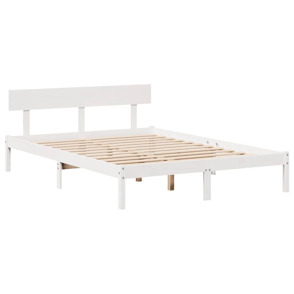 Bed Frame Without Mattress Double Solid Wood Pine