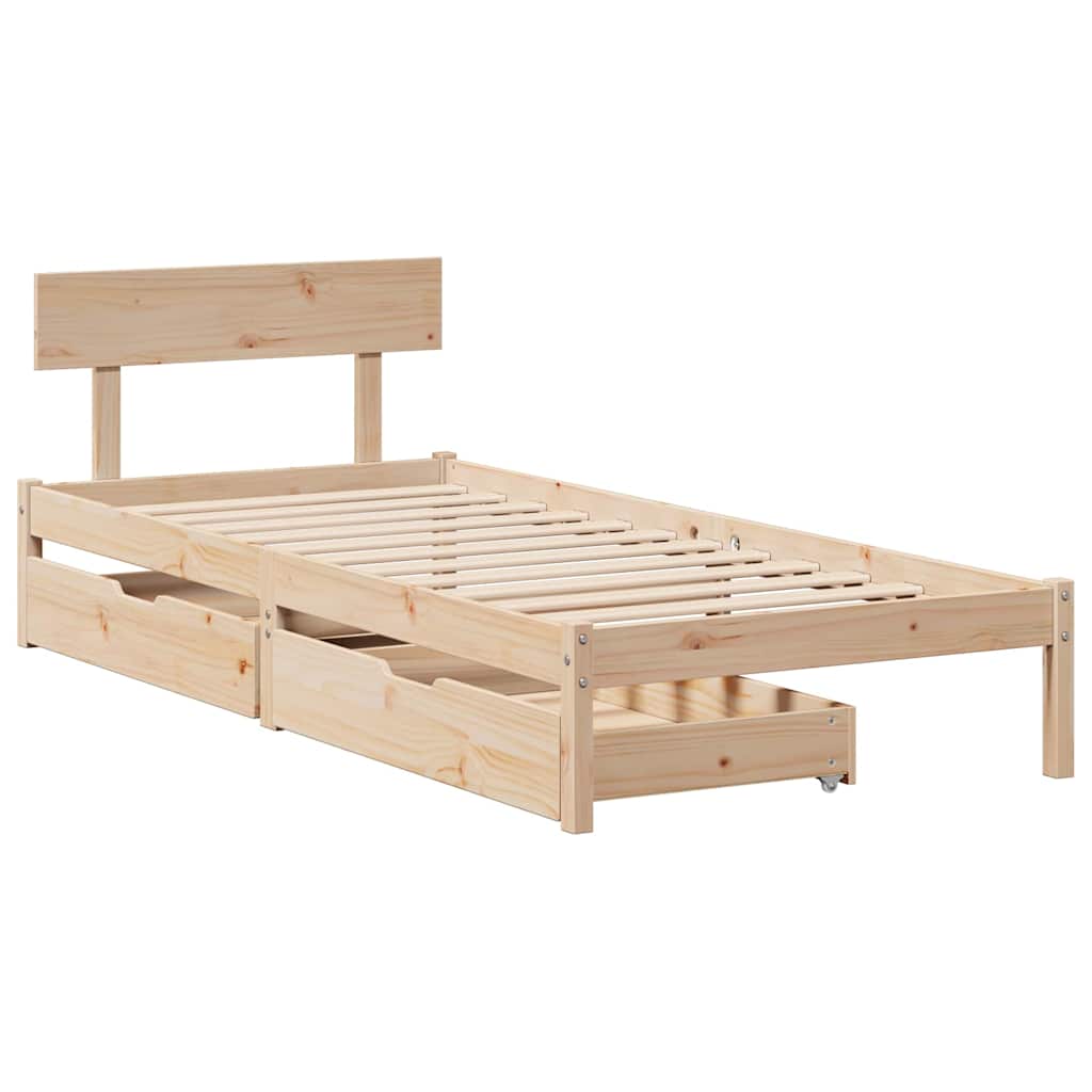 Bed Frame Without Mattress Solid Wood Pine