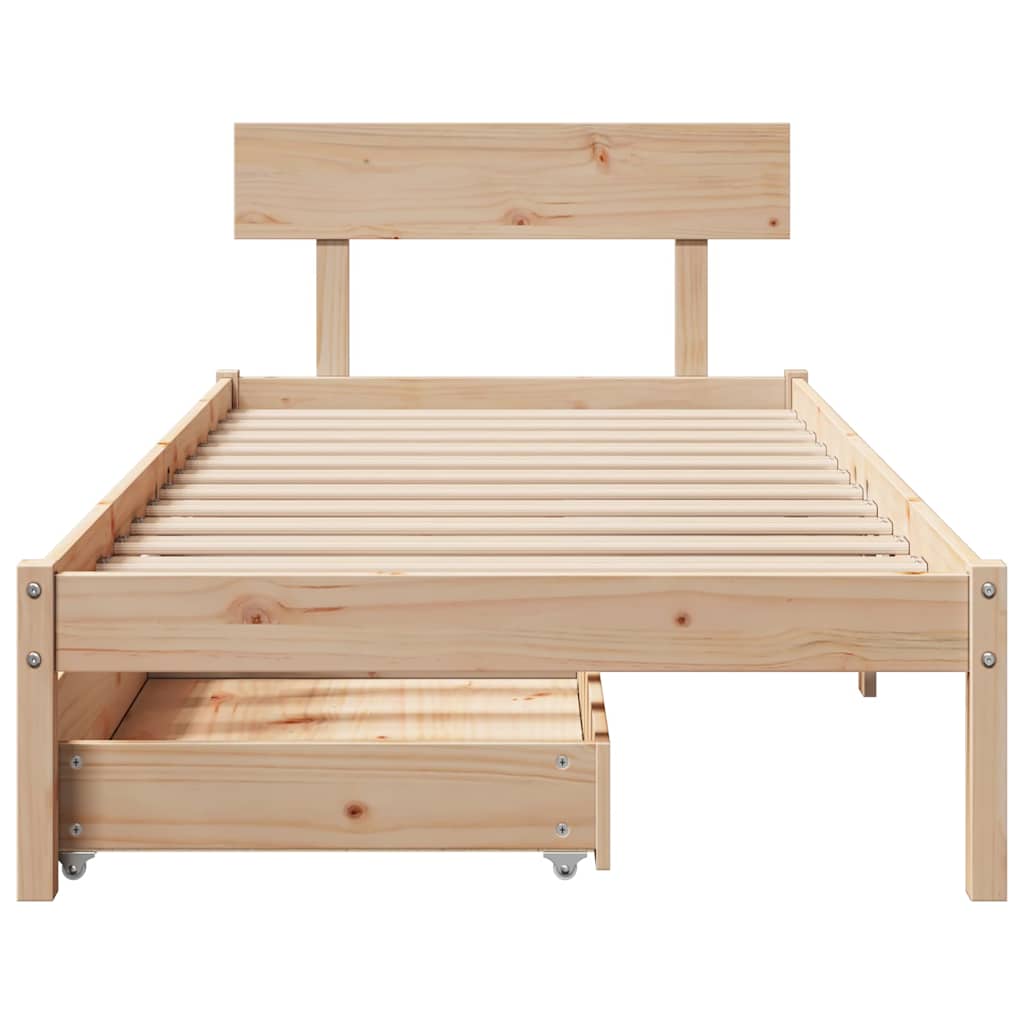 Bed Frame Without Mattress Solid Wood Pine
