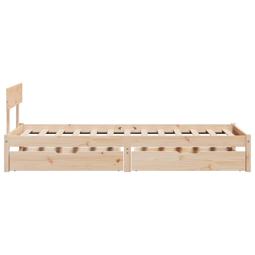 Bed Frame Without Mattress Solid Wood Pine