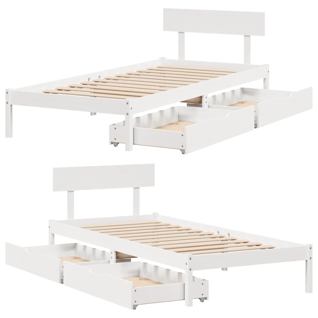Bed Frame Without Mattress Solid Wood Pine