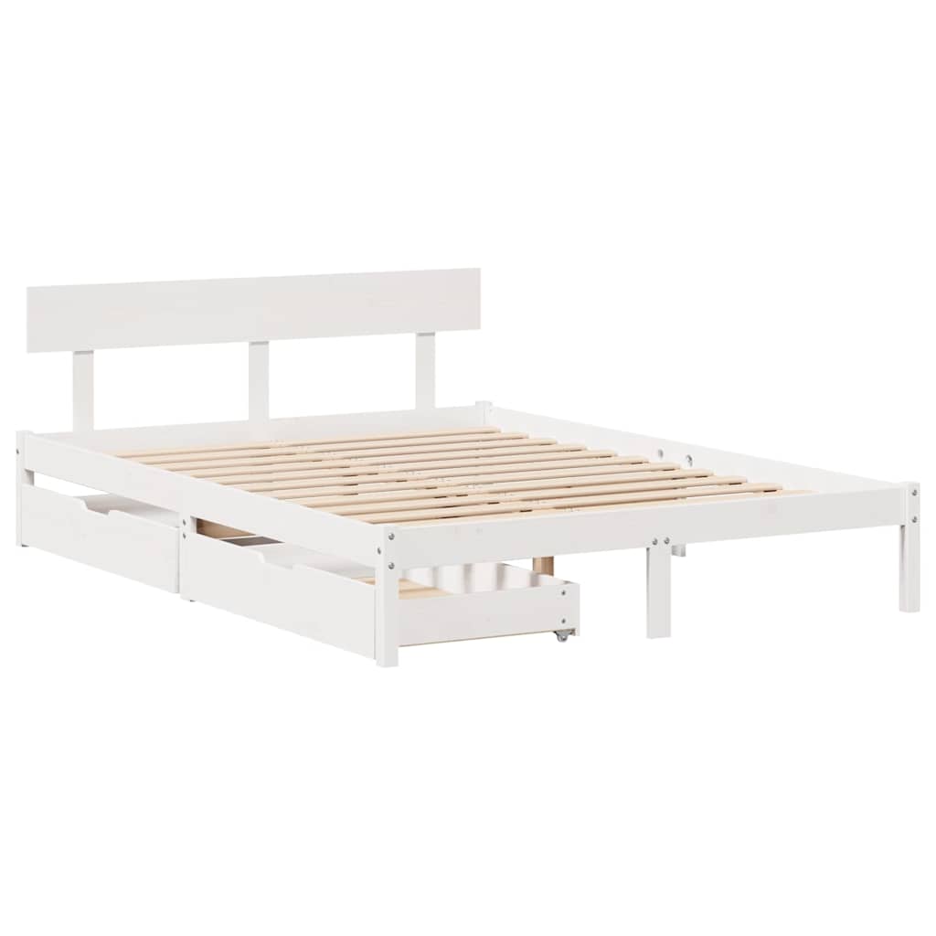 Bed Frame Without Mattress Solid Wood Pine