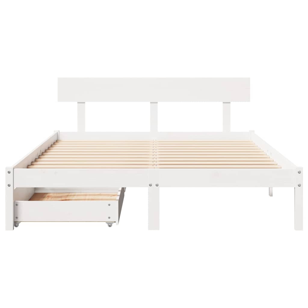 Bed Frame Without Mattress Solid Wood Pine