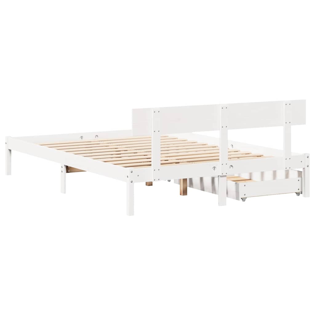 Bed Frame Without Mattress Solid Wood Pine