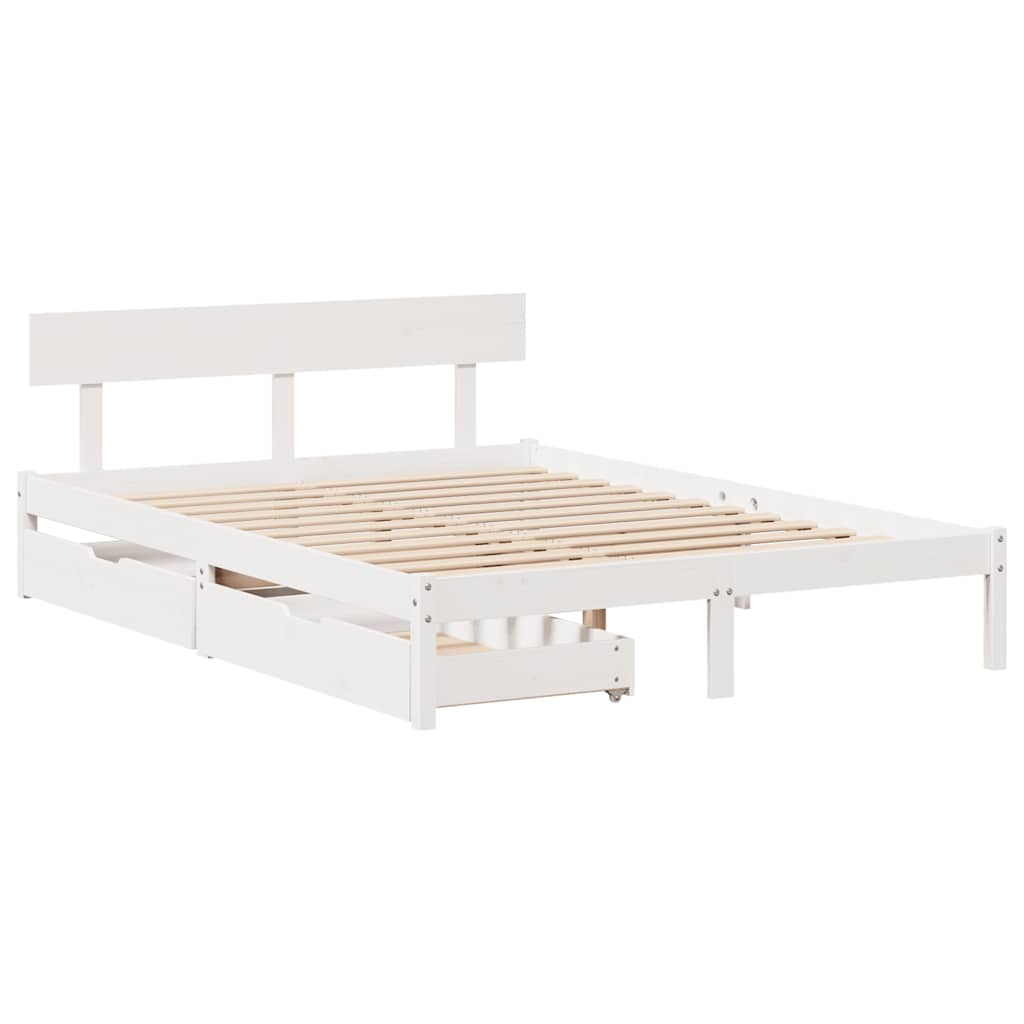 Bed Frame Without Mattress King Size Solid Wood Pine