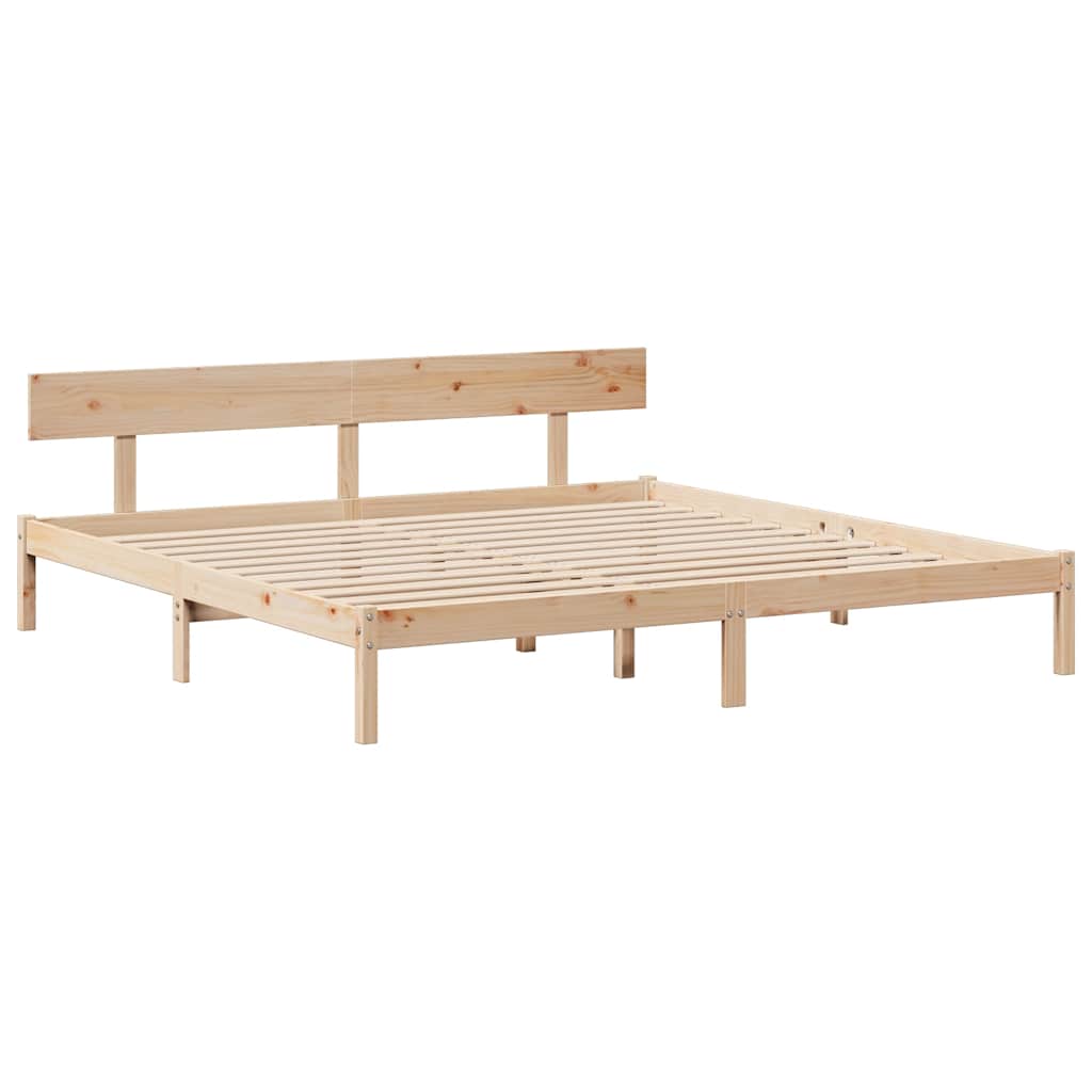 Bed Frame Without Mattress Super King Solid Wood Pine