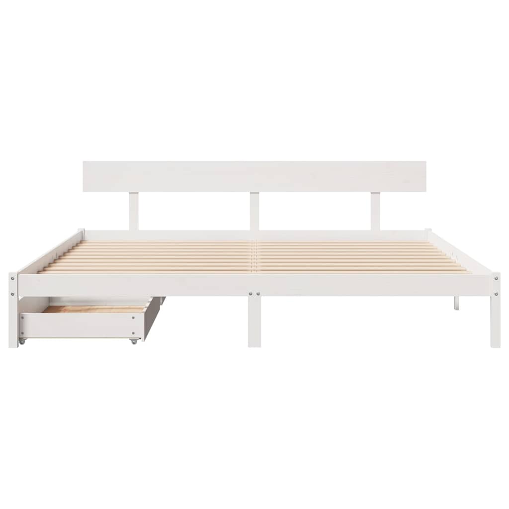 Bed Frame Without Mattress Super King Solid Wood Pine