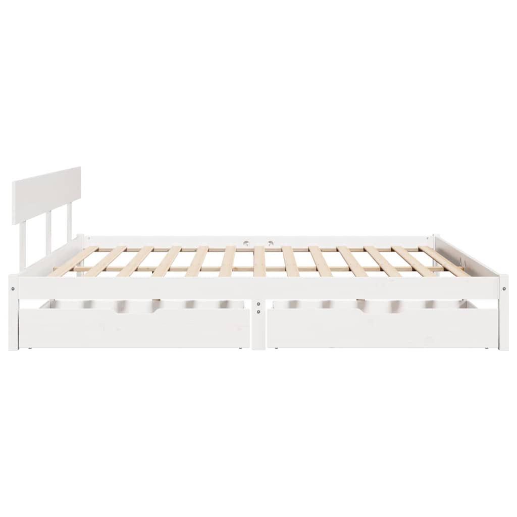 Bed Frame Without Mattress Super King Solid Wood Pine