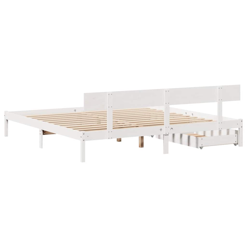 Bed Frame Without Mattress Super King Solid Wood Pine