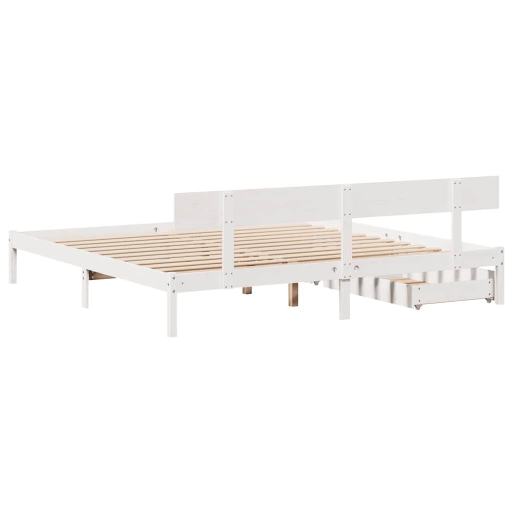 Bed Frame Without Mattress Solid Wood Pine