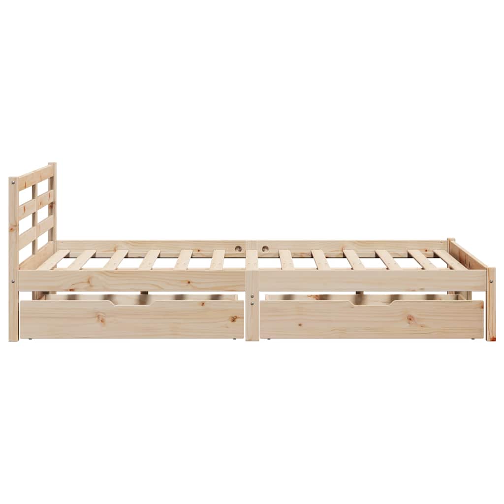 Bed Frame Without Mattress Small Double Solid Wood Pine