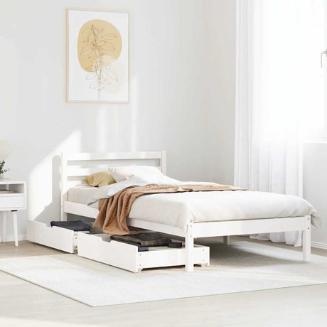 Bed Frame Without Mattress Small Double Solid Wood Pine