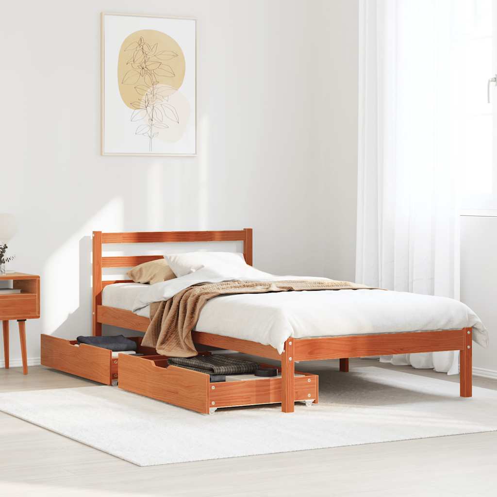 Bed Frame Without Mattress Small Double Solid Wood Pine