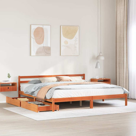 Bed Frame Without Mattress Small Double Solid Wood Pine
