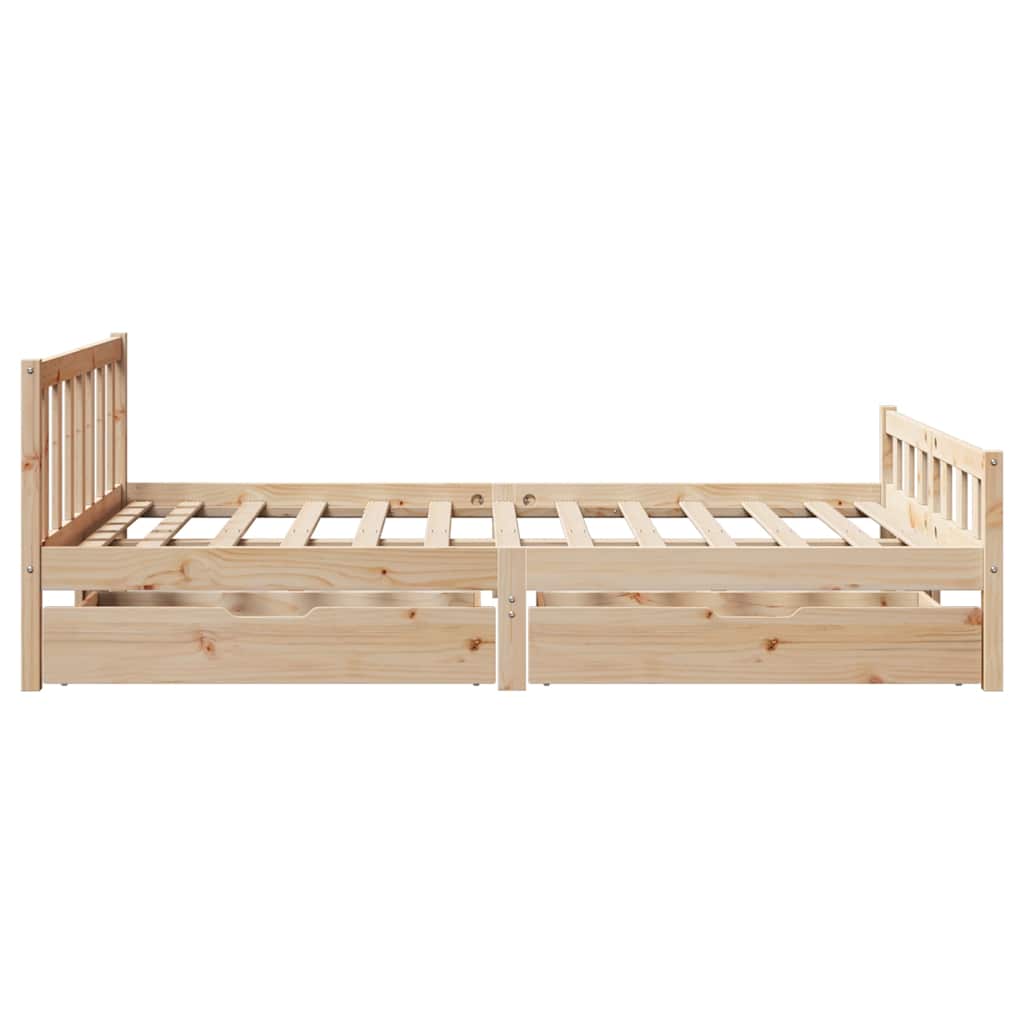 Bed Frame Without Mattress King Size Solid Wood Pine