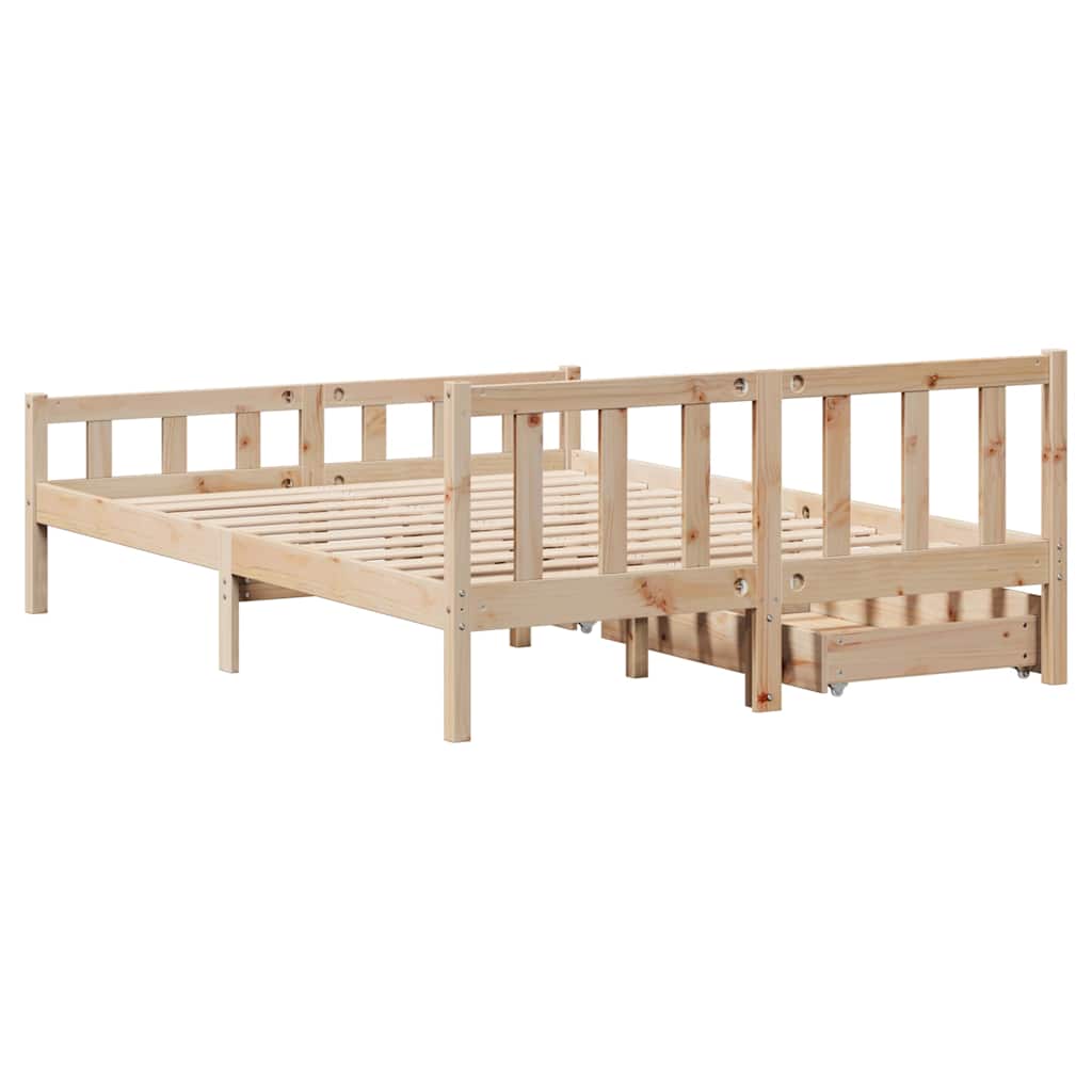 Bed Frame Without Mattress King Size Solid Wood Pine