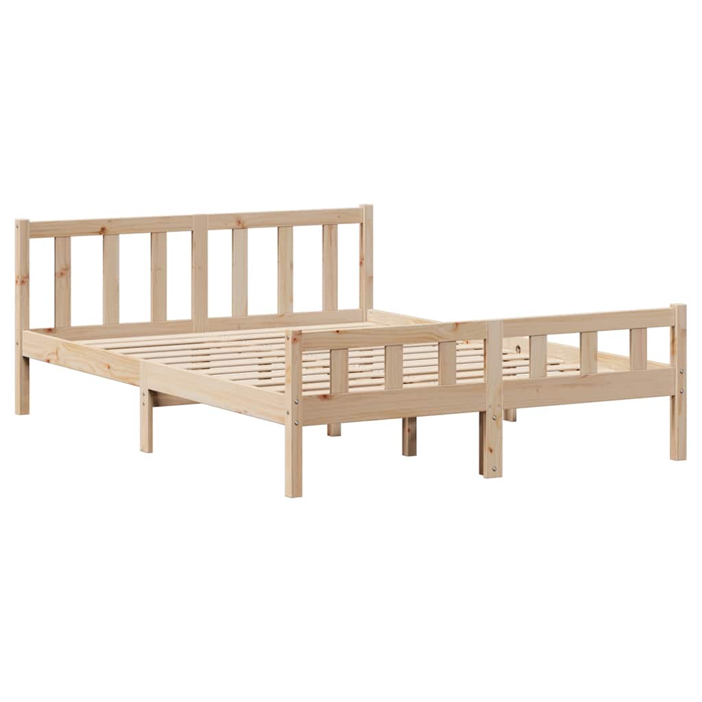 Bed Frame Without Mattress King Size Solid Wood Pine