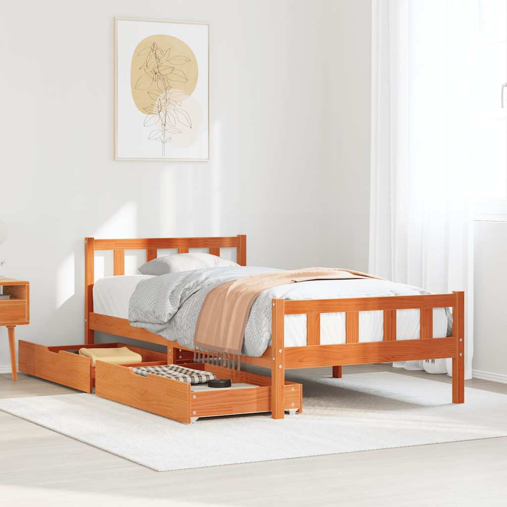 Bed Frame Without Mattress King Size Solid Wood Pine