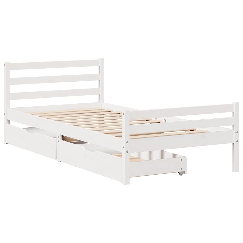 Bed Frame Without Mattress Single Solid Wood Pine
