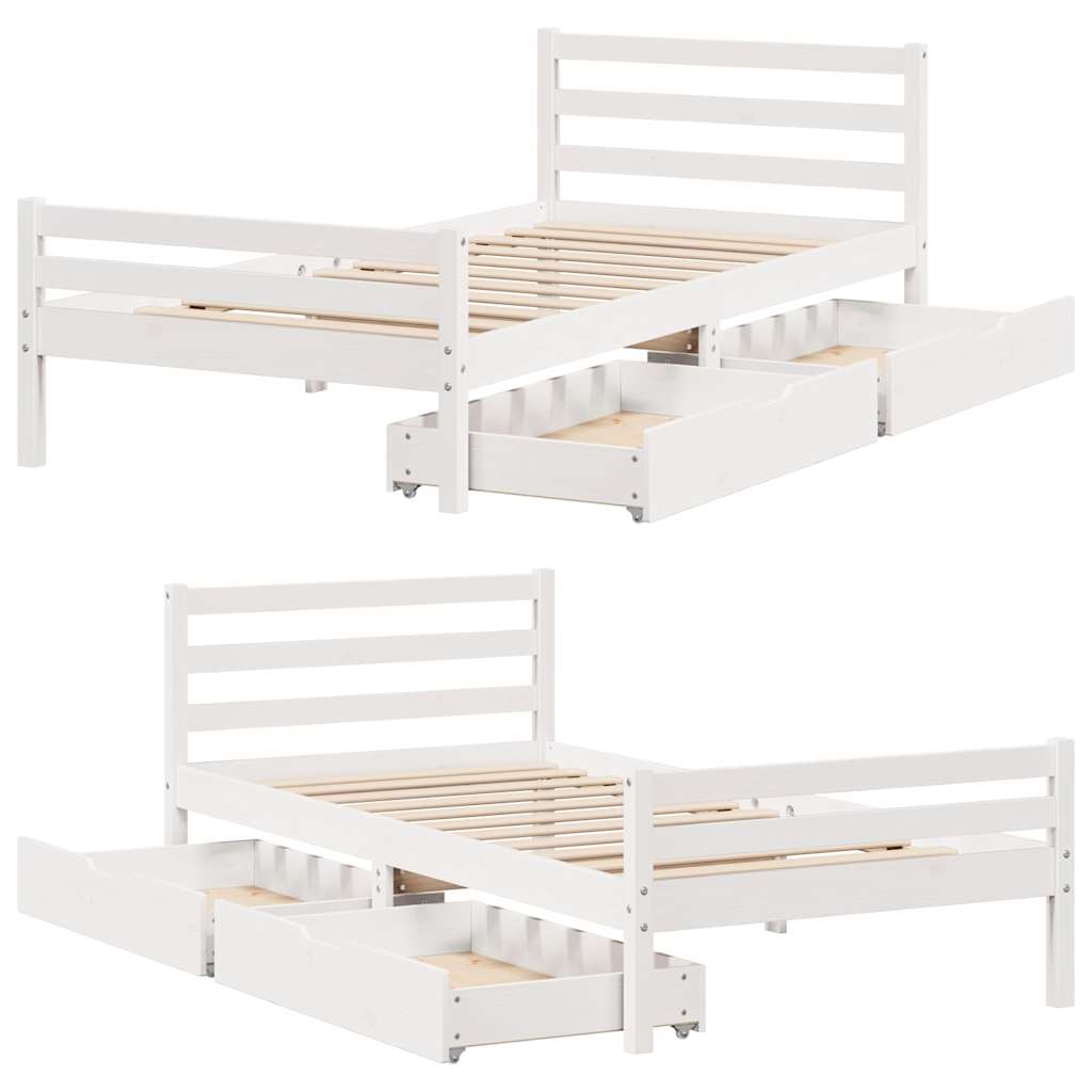 Bed Frame Without Mattress Single Solid Wood Pine