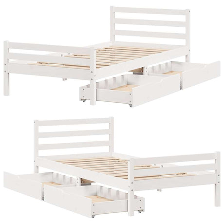 Bed Frame Without Mattress Single Solid Wood Pine