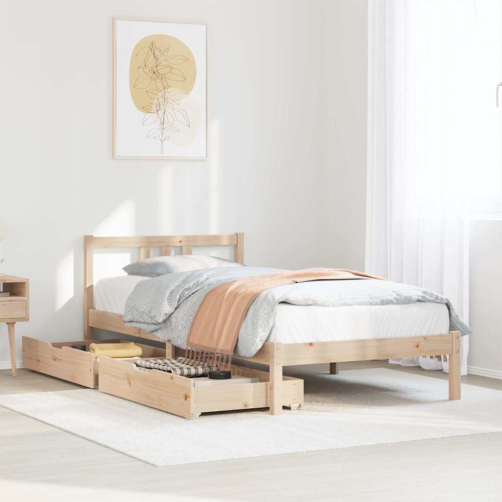 Bed Frame Without Mattress King Size Solid Wood Pine