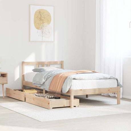 Bed Frame Without Mattress King Size Solid Wood Pine