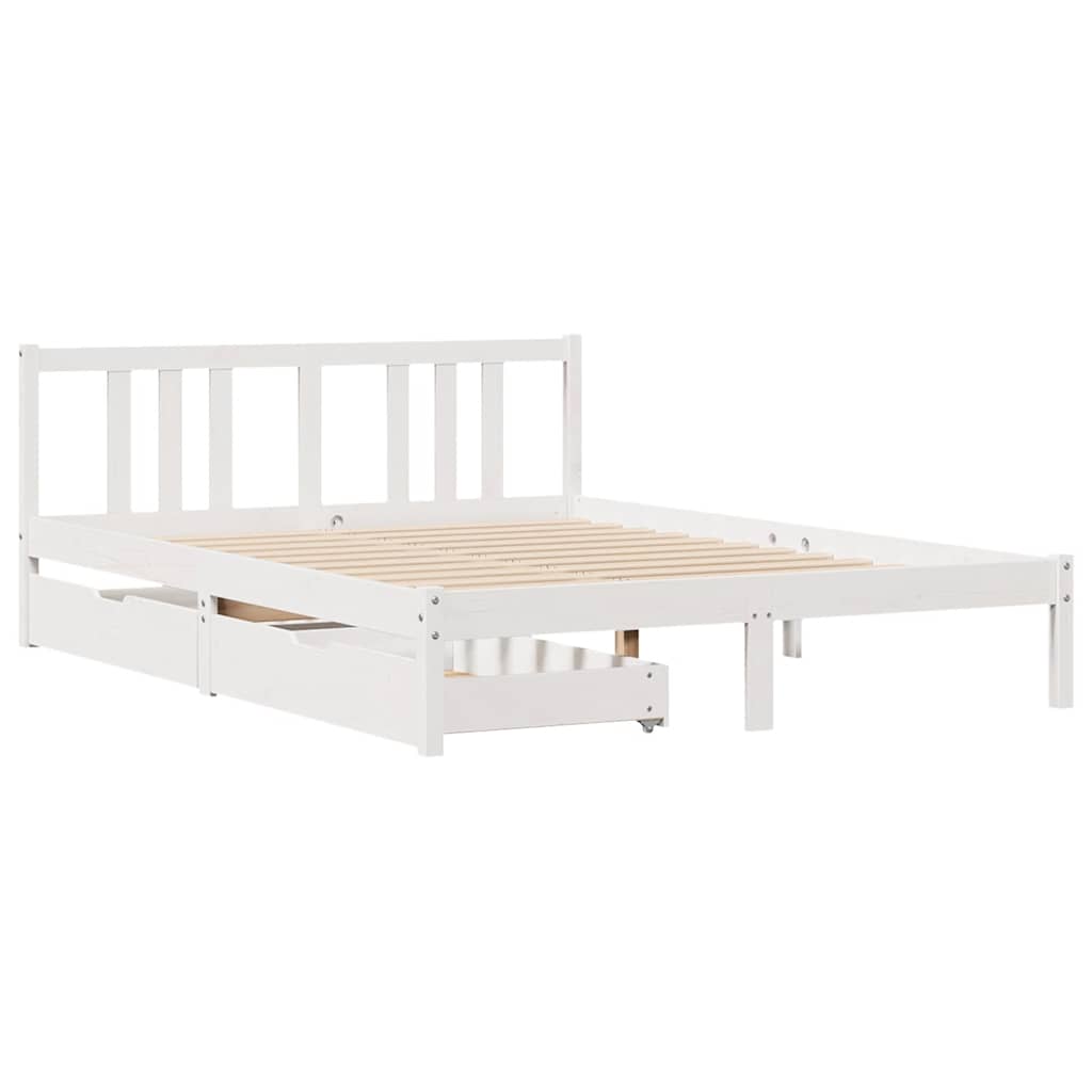 Bed Frame Without Mattress King Size Solid Wood Pine