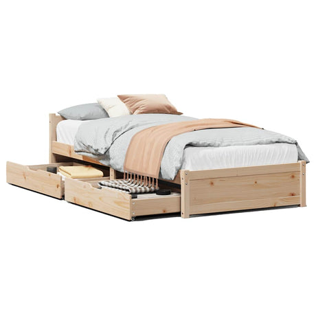 Bed Frame Without Mattress Small Single Solid Wood Pine