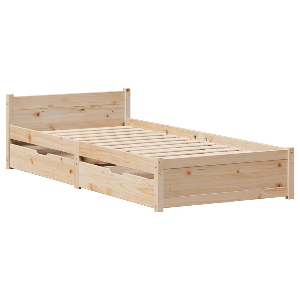 Bed Frame Without Mattress Small Single Solid Wood Pine