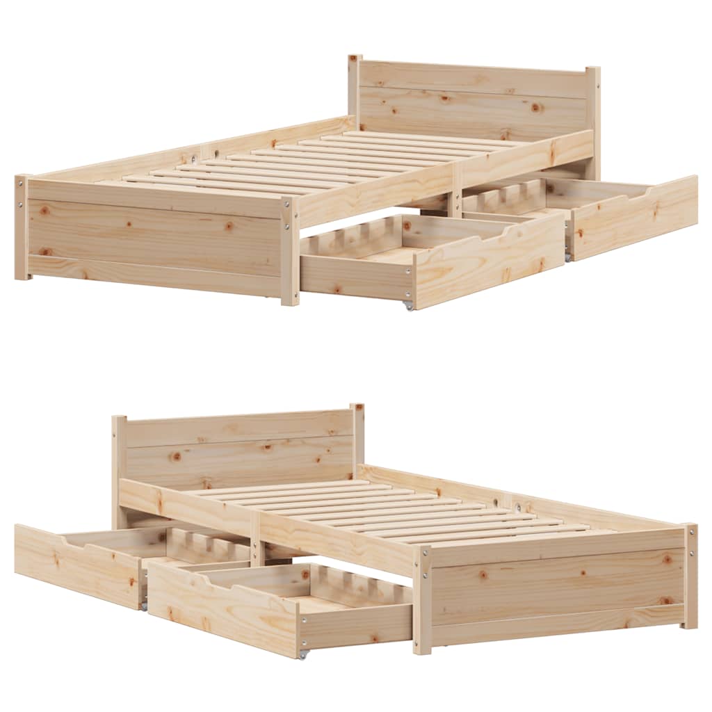 Bed Frame Without Mattress Small Single Solid Wood Pine