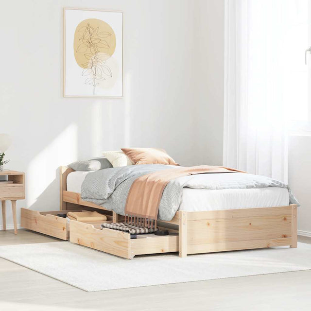 Bed Frame Without Mattress Small Single Solid Wood Pine