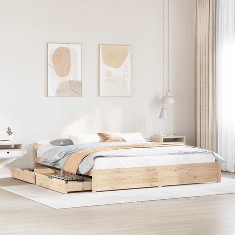 Bed Frame Without Mattress Small Single Solid Wood Pine