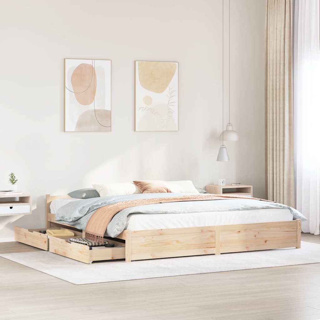 Bed Frame Without Mattress Small Single Solid Wood Pine