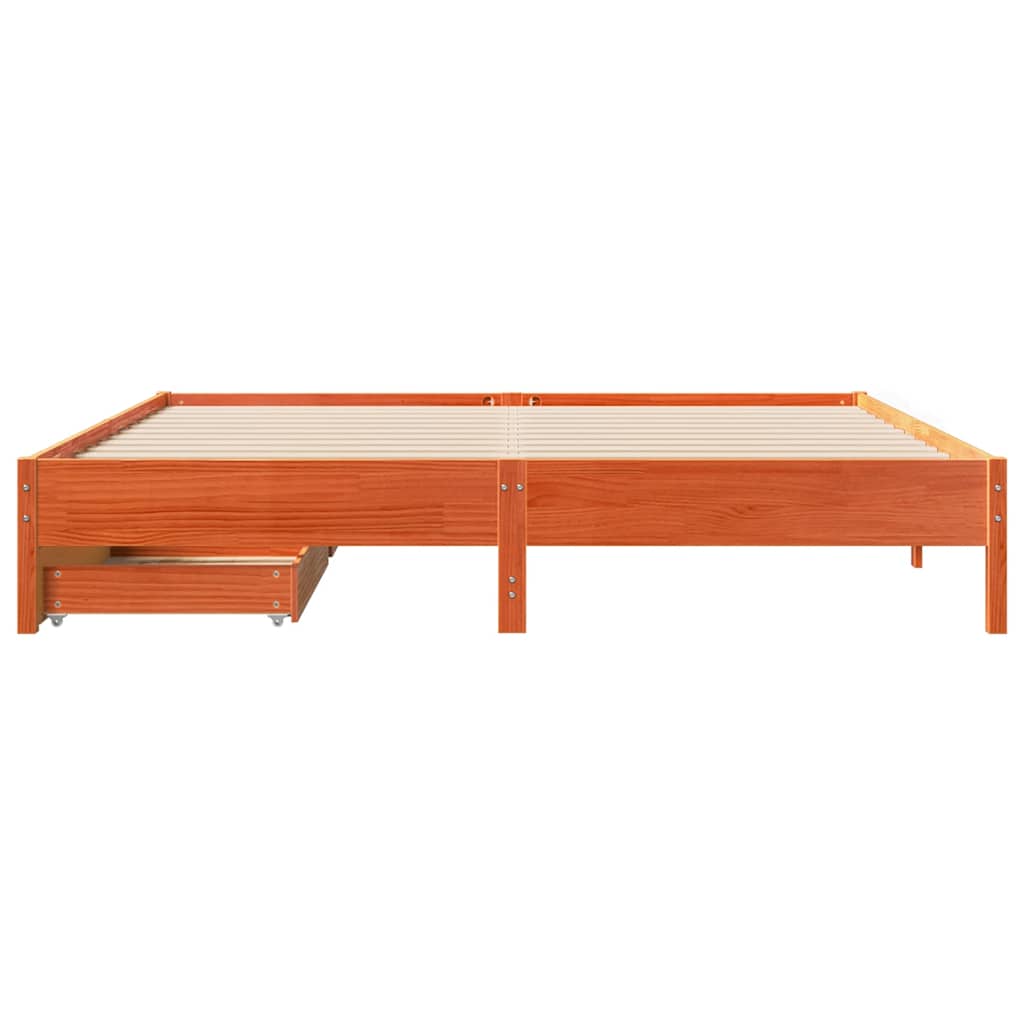 Bed Frame Without Mattress Solid Wood Pine