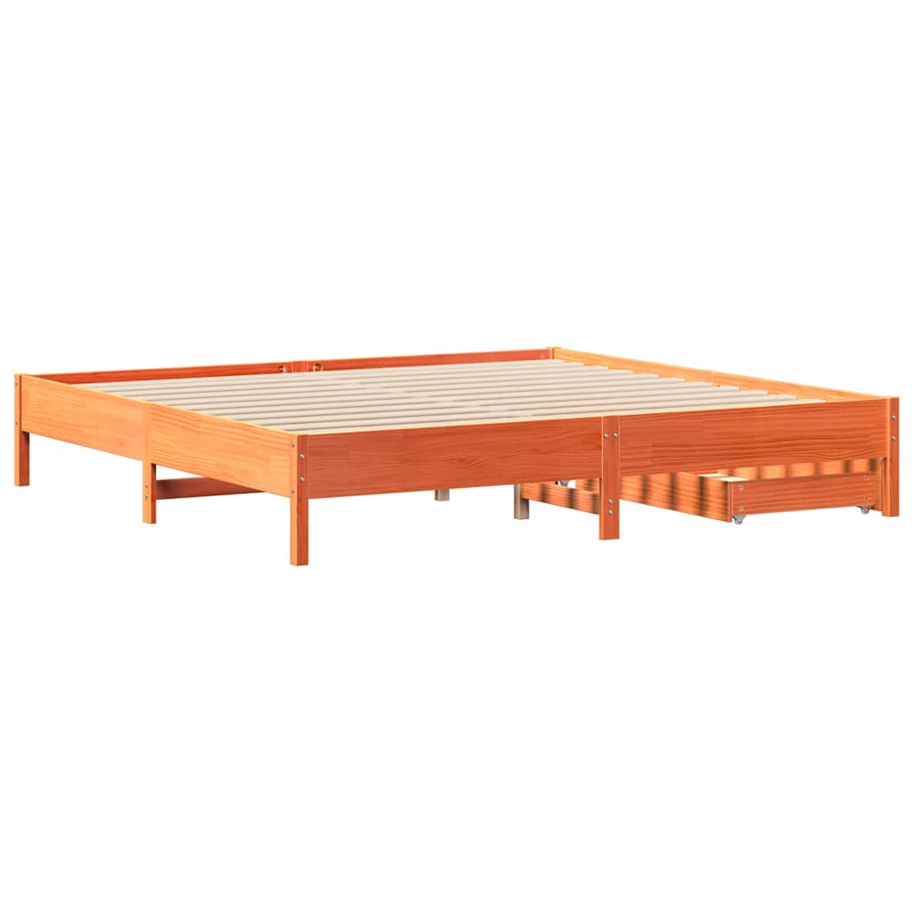 Bed Frame Without Mattress Solid Wood Pine